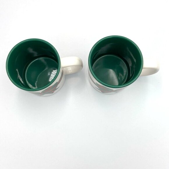 Vtg Potpourri Designs Coffee Mugs Set of 2 Bow Christmas Holiday 12 oz Japan - Picture 4 of 8